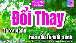 Đổi Thay Karaoke Tone Nữ