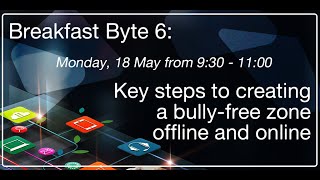 Digital Citizenship Byte 6: Key steps to creating a bully-free zone offline and online.