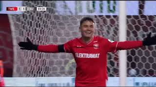 Goles de Manfred Ugalde  (42' 70') • FC Twente vs AZ Alkmaar • Eredivisie - Jornada 17 • 14-01-2024