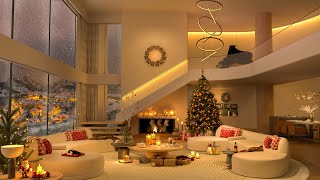 Luxury Christmas Loft 2025 🎄 Piano Jazz, Cozy Fireplace & Snowy City Views for Calm and Comfort