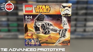 69 Second Review of LEGO Star Wars TIE Advanced Prototype! (75082)