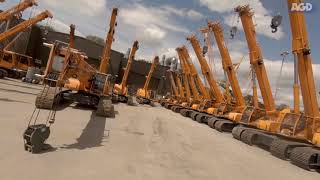 Drone video showcasing AGD Equipment yard and workshops