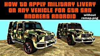 G63 MILITARY EDITION | HOW TO APPLY MILITARY LIVERY ON ANY CAR WITHOUT REMAP.PNG | ZMODLER TUTORIAL