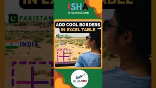 Add Cool Borders in Excel Table from India Pakistan border #excel #career #productivity #corporate