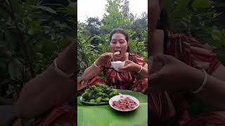 ăn cơm khổ qua rừng với mắm sống