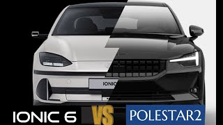 🇰🇷HYUNDAI IONIC 6  VS 🇸🇪 POLESTAR 2 , COMPARISON VIDEO , #southkorea #sweden #cybertruck #evcar