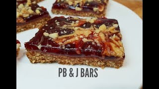 PEANUT BUTTER & JELLY BARS (VEGAN) - CookingwithKarma