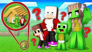 JJ and Mikey Families in 100% TINY HOUSE Hide and Seek Battle in Minecraft - Maizen