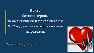 Пульс.Самоконтроль за показниками ЧСС під час занять фізичними вправами/Теоретичний матеріал/