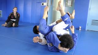 DRILL: Butterfly Guard Leg Weave with Back Take and Calf Slicer.