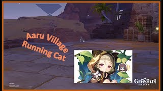 Aaru Village running cat Genshin Impact