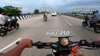 Evening Ride With Friends | Ns200 bs3 | Duke 250 vs Dominar 250 @D25T_RIDER