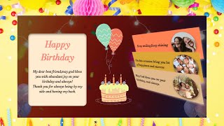 Birthday wishing website using HTML CSS | 2022