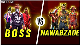 BOSS VS NAWABZADE || ROHAN TKR VS GXR AMAN || RADHE BHAI VS D• MAHENDAR || FREE FIRE ||