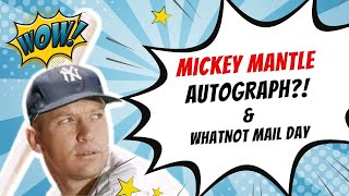 Huge Micky Mantle Baseball Card Auto Hit! Panini NBA, NFL and MLB Whatnot Mail Mystery Opening!