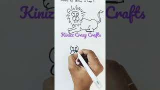 How to draw a lion #easydrawing  #liondrawing #shorts