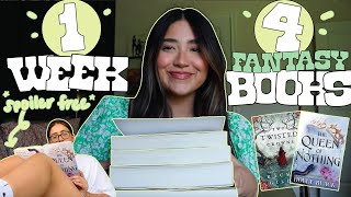 READING FANTASY FOR A WEEK 🦄💫 *spoiler free reading vlog*