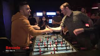 Mirko, Shang vs Roman, Eric - Barcade Foosball 2021/12/10