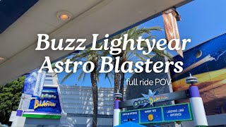 [4K] DISNEYLAND | Buzz Lightyear Astro Blasters | full ride POV | 2024 🔫🚀