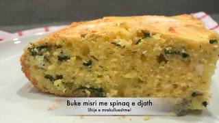 Buke misri me spinaq djath dhe veze -  Cornbread with feta cheese and spinach [ENG description]