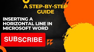 Insert Horizontal Line in Word 2013