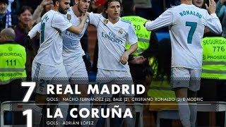 Real Madrid 7x1 la Coruña melhores momentos(HD)campeonato espanhol 17/18!