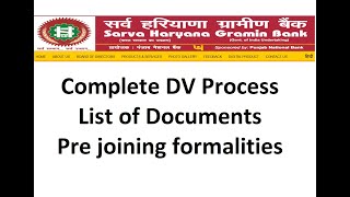 Complete RRB DV details (2nd video) Pre joining formalities and list of documents