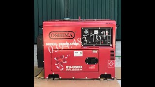 Máy Phát Điện Chạy Dầu Oshima 7Kw OS-8500 , test máy bàn giao cho khách hàng