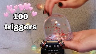 ASMR 100 triggers in 1 min 💖 (and a few seconds hehe)