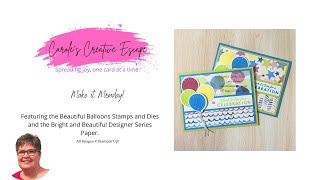 Make It Monday! - Beautiful Balloons Stamps and Dies - Time to Celebrate Card