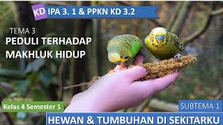 Kelas 4 - Tema 3 Subtema 1 (IPA KD 3.1 dan 3.2) Peduli Terhadap Makhluk Hidup