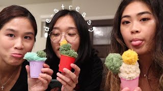 [DAILY] arts&crafts: making pom pom plants 🌱