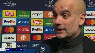 Pep Gurdiola Post Match Interview |Manchester City Vs RB Leipzig 3-1 |