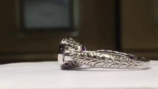 2.25 Carat Amethyst Ring in 925 Sterling Silver & 14K White Gold