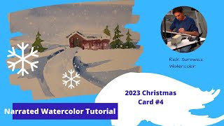 Watercolor Tutorial, 2023 Holiday Card #4