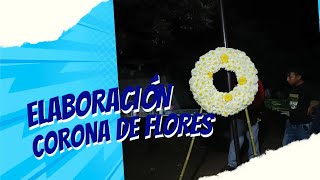 Corona de Flores por parte de la danza de vaqueros para la Virgen de la Asunción