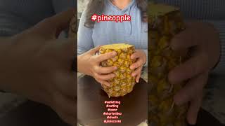 Satisfying cutting Pineapple with sounds #satisfying #cuttingskils #pineapple #asmr #shorts #fruit