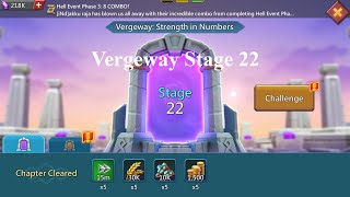 Lords mobile Vergeway Stage 22 | Vergeway Strength In Numbers Stage 22