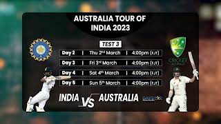 BCCI Australia Tour of India