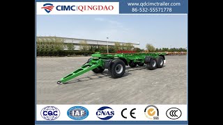 cimc 20ft skeletal container chassis trailer with dolly