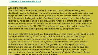 Activated Carbon for Mercury Control Market to Spring $12,193.72 Million by 2019