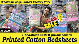 Bedsheets Biggest Wholesale market in Hyderabad @aatradingandcompany  #printed cotton bedsheets Factory price