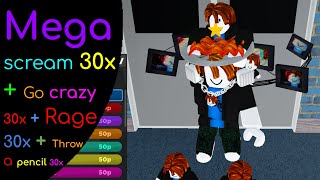 Video 252: Mega scream 30x + Go crazy 30x + Rage 30x + Throw a pencil 30x (Presentation Experience)