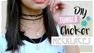 3 DIY Tumblr Choker Necklaces!