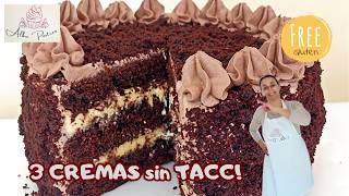 2 RELLENOS Y UNA COBERTURA, para este postre sin TACC, bien CHOCOLATOSO!😋 APTO PARA CELIACOS!!