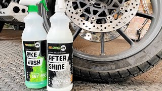 Pro-Green MX - Bike Wash and After Shine / Patch test on the Triumph Explorer.