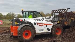 Телескопический погрузчик Bobcat TL43.80HF+AGRI в работе