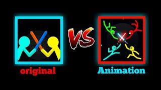 SUPREME DUELIST STICKMAN 🇷🇺 ORIGINAL VS ANIMATION 🇧🇷 👿 #stickman #animation #gaming ‎@alanbecker