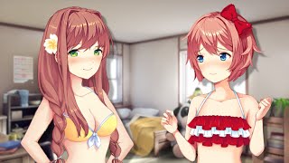 Monika and Sayori makes MC fail NNN (DDLC Mod)