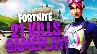 FORTNITE SOLO GAMEPLAY - 21 KILLS ! (PS4)